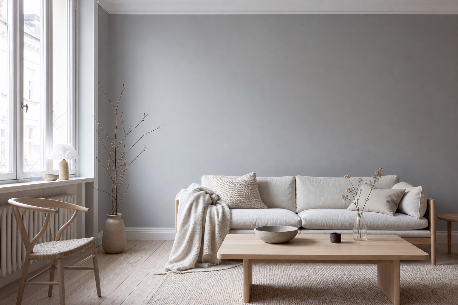 Scandinavian interior inspiration with natural textures and a softly neutral palette